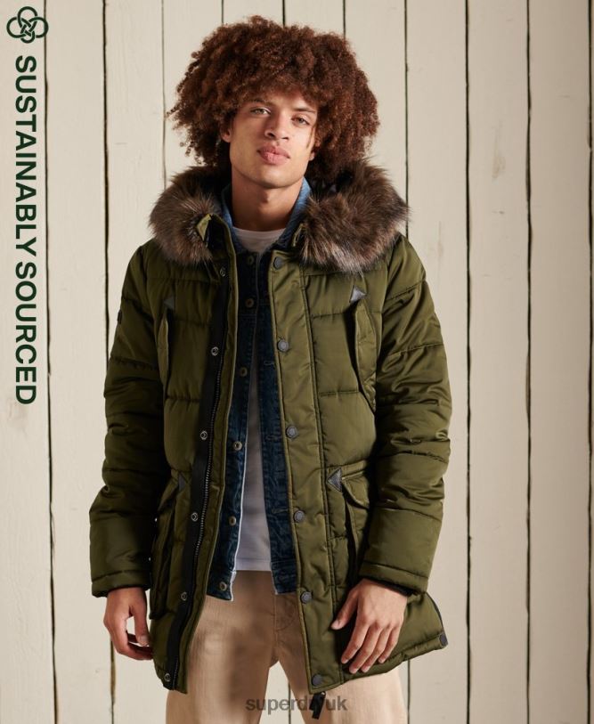 Chinook Parka Men Green Clothing Superdry 66N8N4538