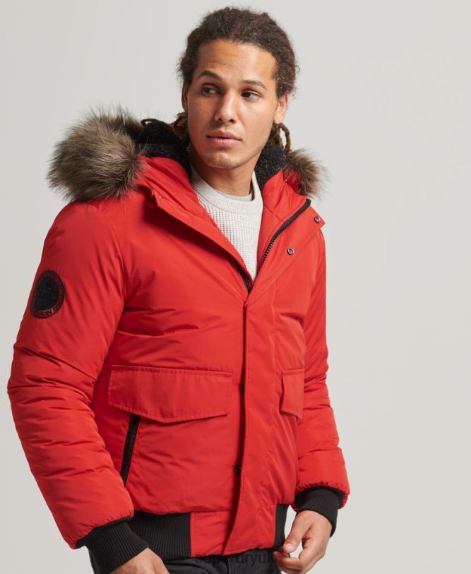 Everest Bomber Jacket Men Red Clothing Superdry 66N8N4455