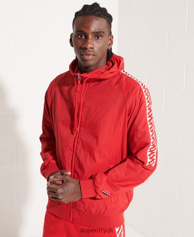Hooded Track SD-Windrunner Jacket Men Red Clothing Superdry 66N8N4610