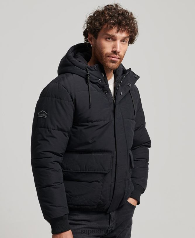 Mountain Puffer Jacket Men Dark Grey Clothing Superdry 66N8N4696