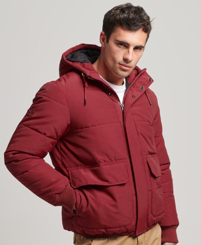 Mountain Puffer Jacket Men Red Clothing Superdry 66N8N4496