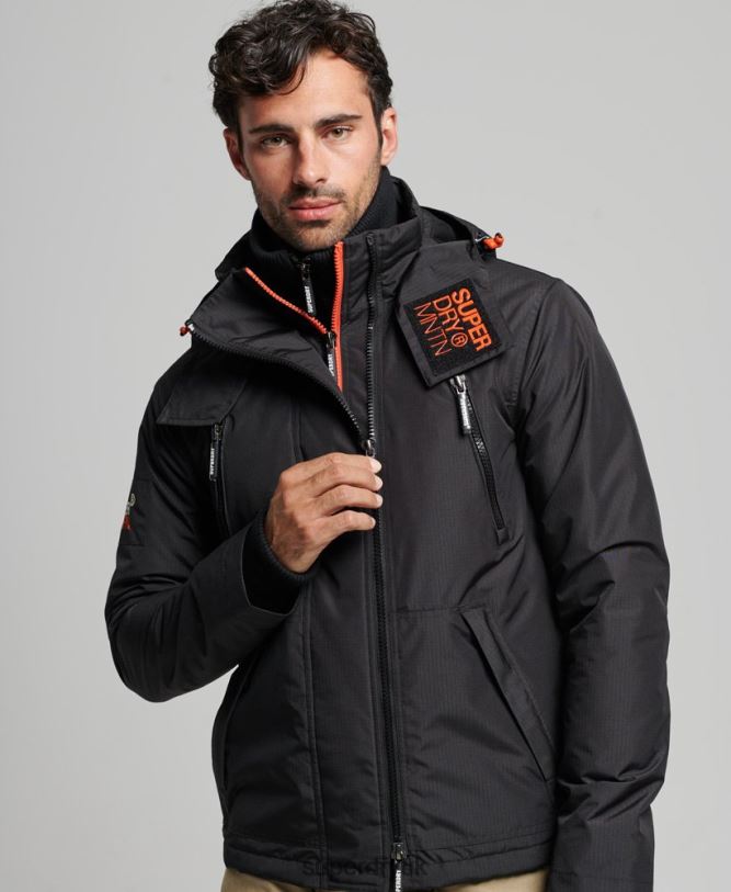 Mountain SD Windcheater Jacket Men Black Clothing Superdry 66N8N1160