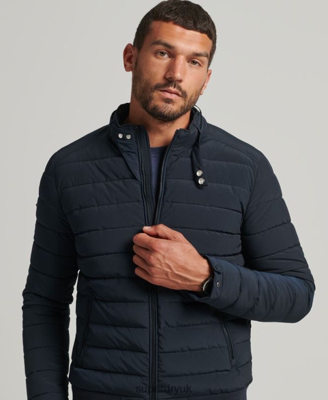 Padded Harrington Jacket Men Navy Clothing Superdry 66N8N965