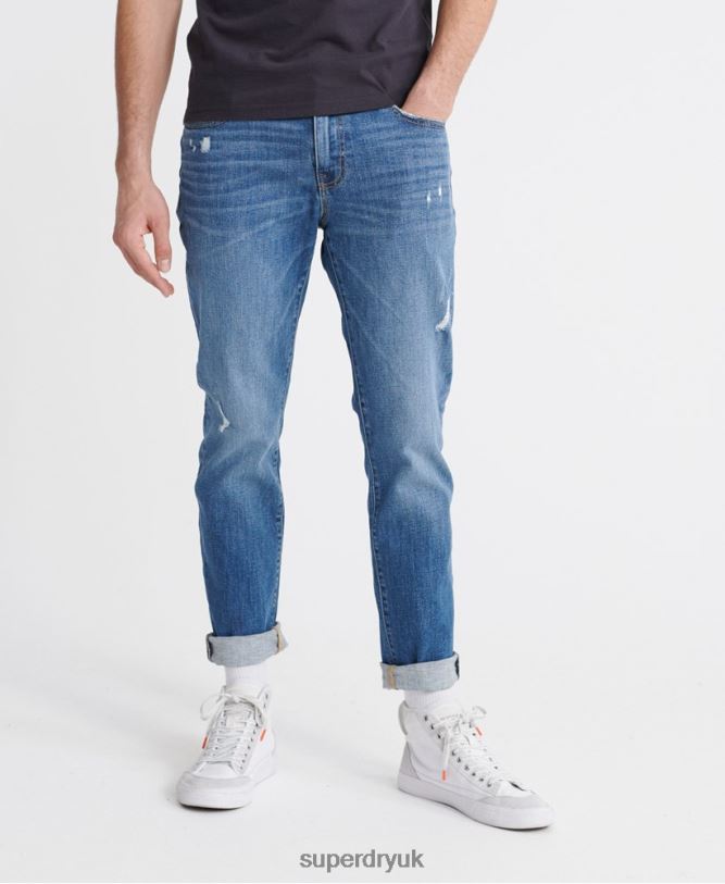 03 Tyler Slim Jeans Men Light Blue Clothing Superdry 66N8N1235