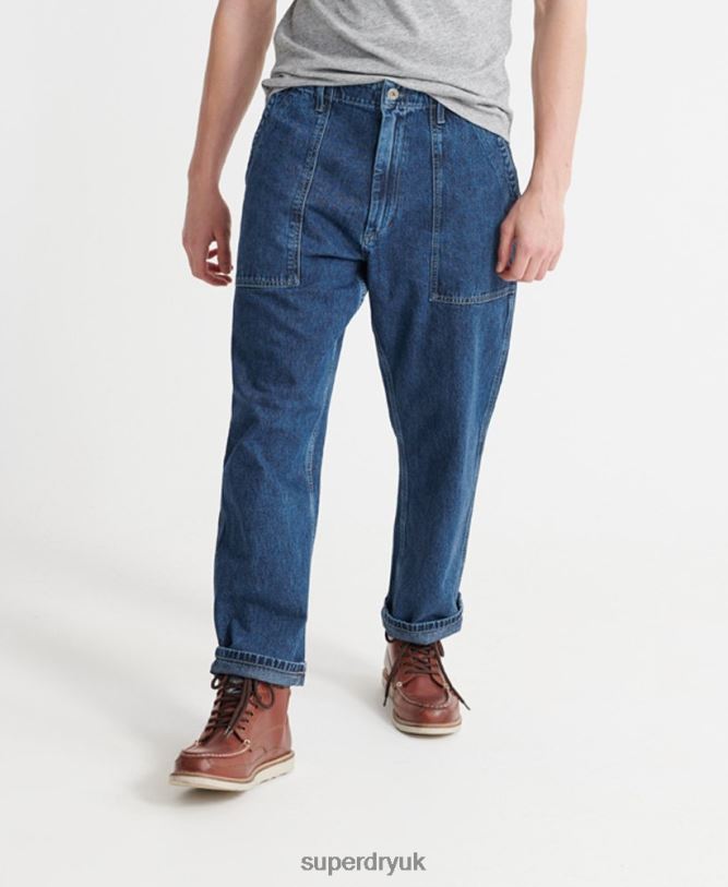 Lionel Easy Fatigue Jeans Men Blue Clothing Superdry 66N8N1233