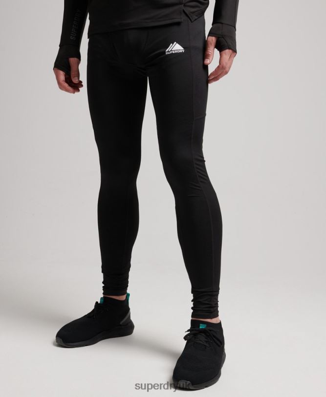 Base Layer Leggings Men Black Clothing Superdry 66N8N1374