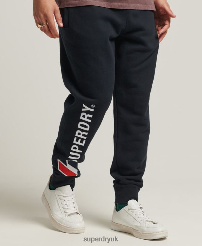 Applique Joggers Men Navy Clothing Superdry 66N8N6405