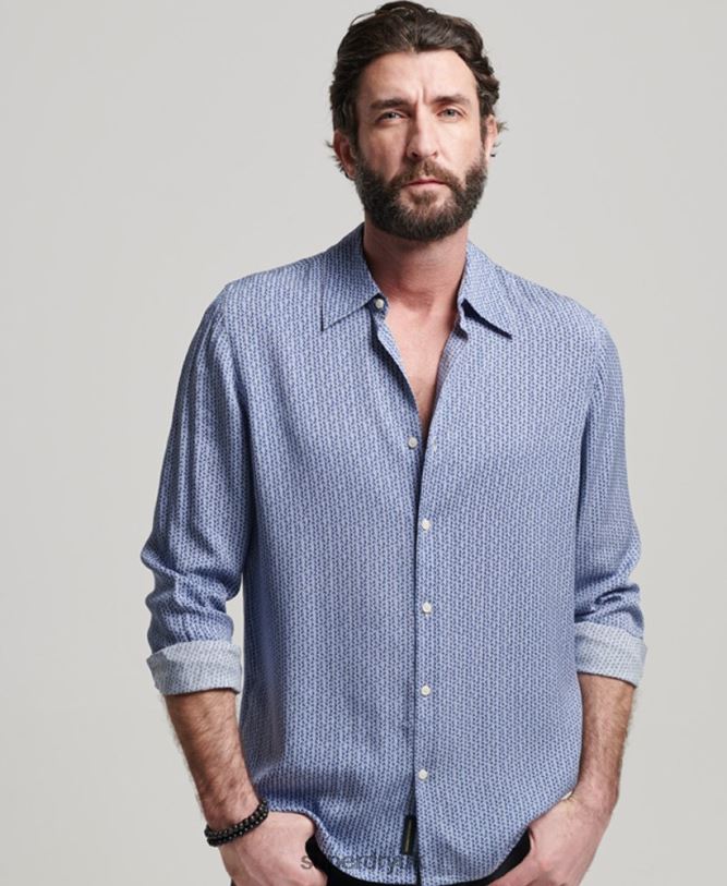 70s Shirt Men Blue Clothing Superdry 66N8N180