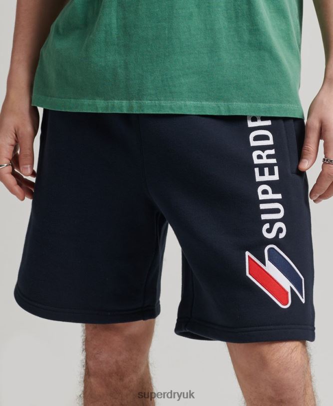 Code Applique Sweatshorts Men Navy Clothing Superdry 66N8N380