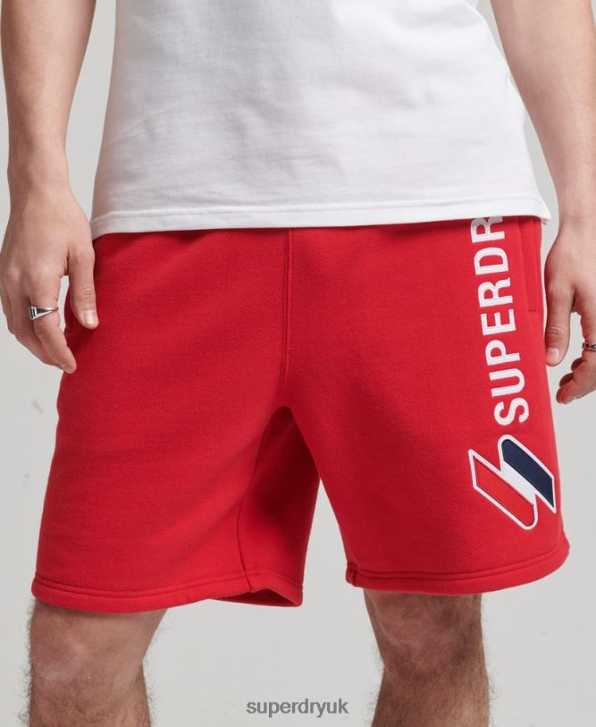 Code Applique Sweatshorts Men Red Clothing Superdry 66N8N366