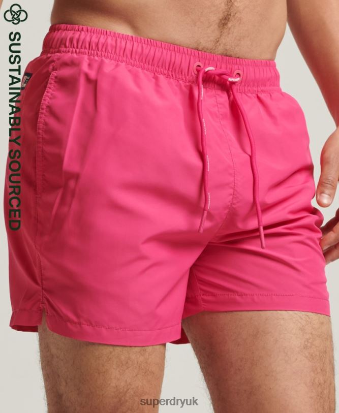 Code Essential 15 Inch Recycled Swim Shorts Men Pink Clothing Superdry 66N8N435