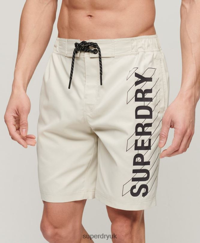 Sportswear Recycled Board Shorts Men Beige Clothing Superdry 66N8N41