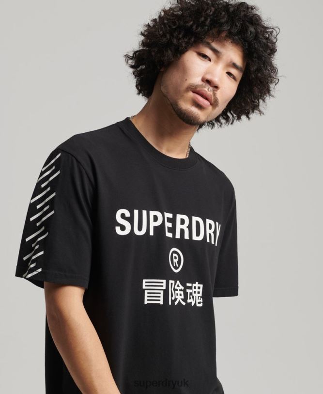 Code Core Sport T-Shirt Men Black Clothing Superdry 66N8N4841