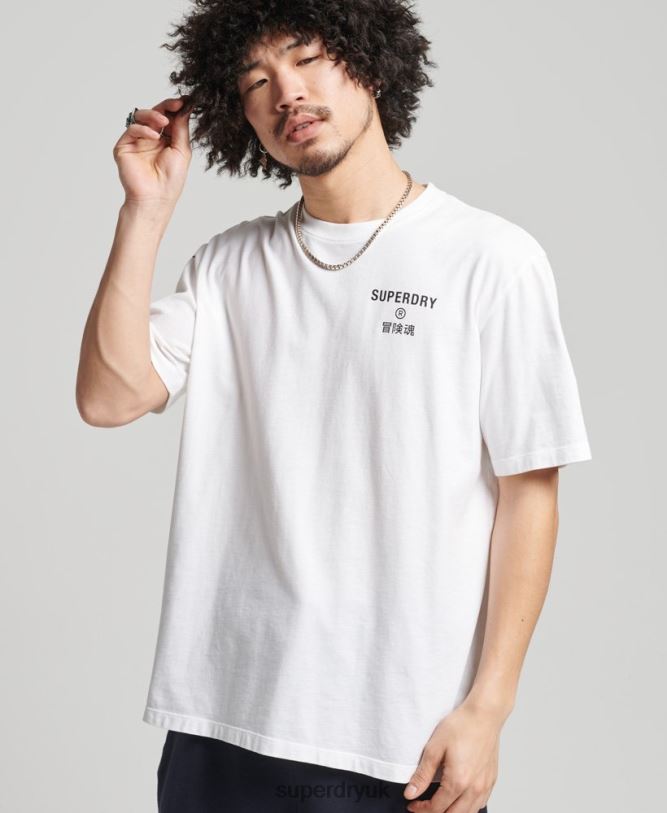 Code Core Sport T-Shirt Men White Clothing Superdry 66N8N4920