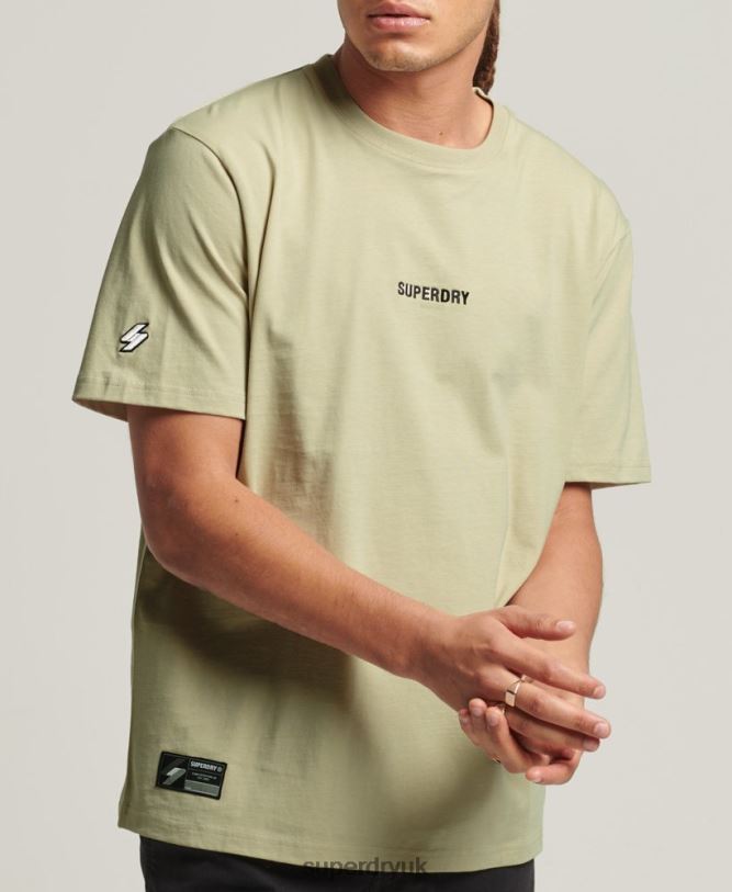 Code Micro Logo T-Shirt Men Beige Clothing Superdry 66N8N4835