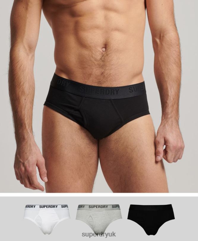 Organic Cotton Brief Triple Pack Men Black Clothing Superdry 66N8N1862