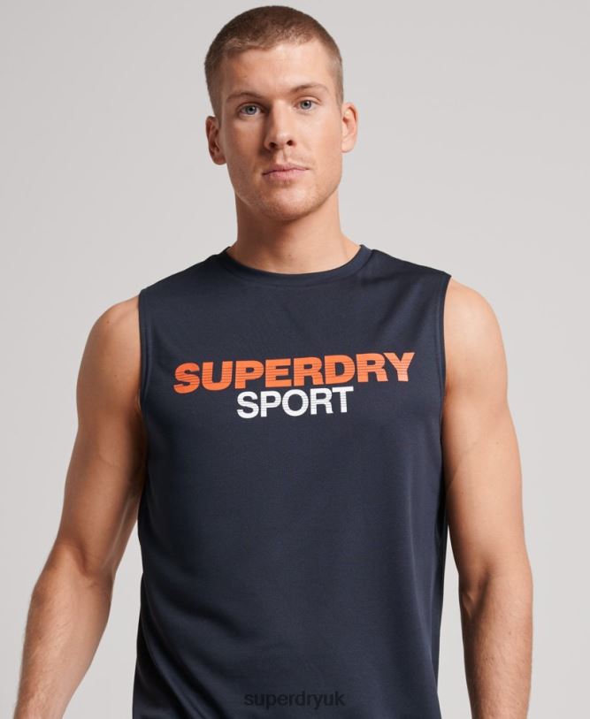 Active Vest Top Men Navy Clothing Superdry 66N8N1405