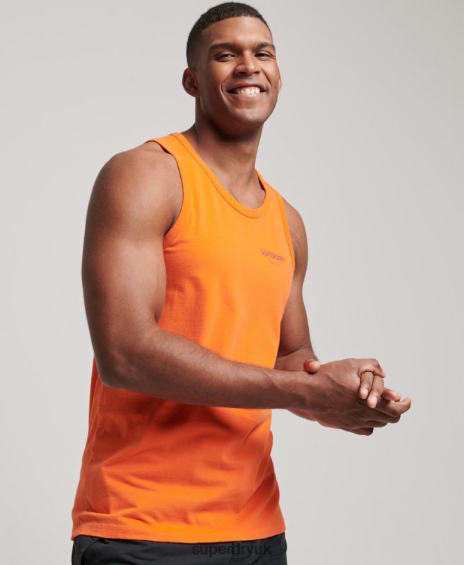 Code Core Sport Vest Men Orange Clothing Superdry 66N8N1483