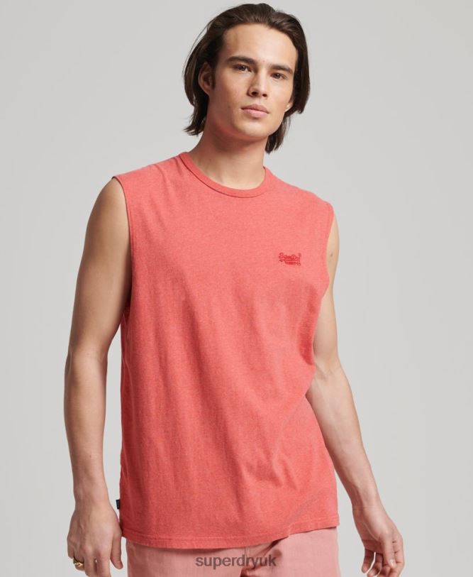 Organic Cotton Classic Tank Top Men Pink Clothing Superdry 66N8N1533