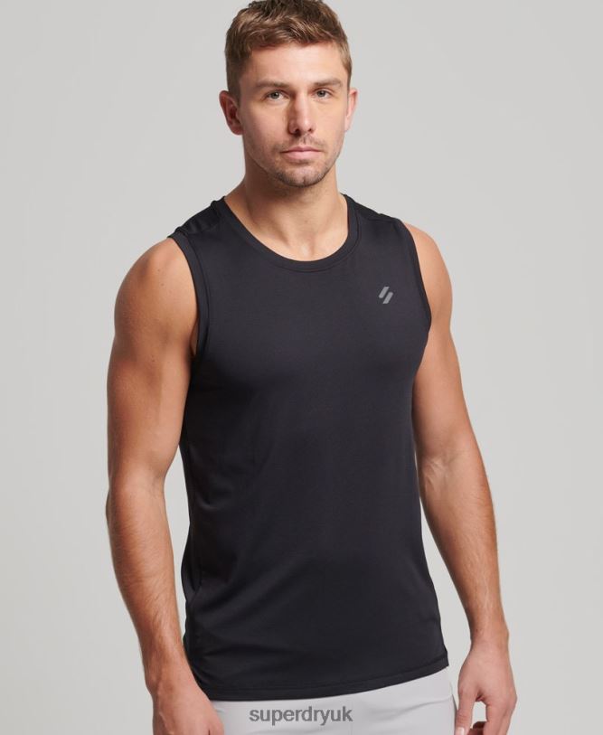 Run Vest Men Black Clothing Superdry 66N8N5396