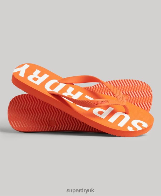 Code Core Sport Flip Flops Men Orange Shoes Superdry 66N8N1893