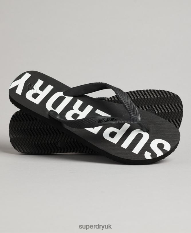 Code Essential Flip Flops Men Black Shoes Superdry 66N8N1933