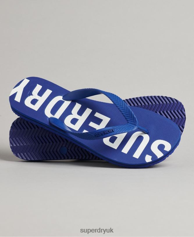 Code Essential Flip Flops Men Blue Shoes Superdry 66N8N1928