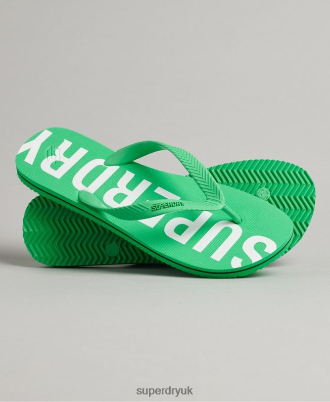 Code Essential Flip Flops Men Green Shoes Superdry 66N8N1932