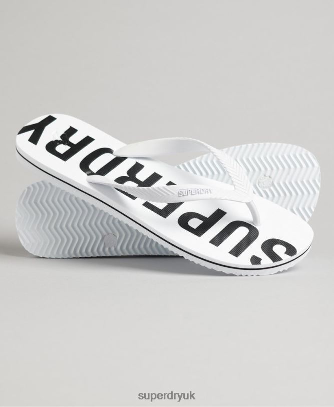 Code Essential Flip Flops Men White Shoes Superdry 66N8N1916