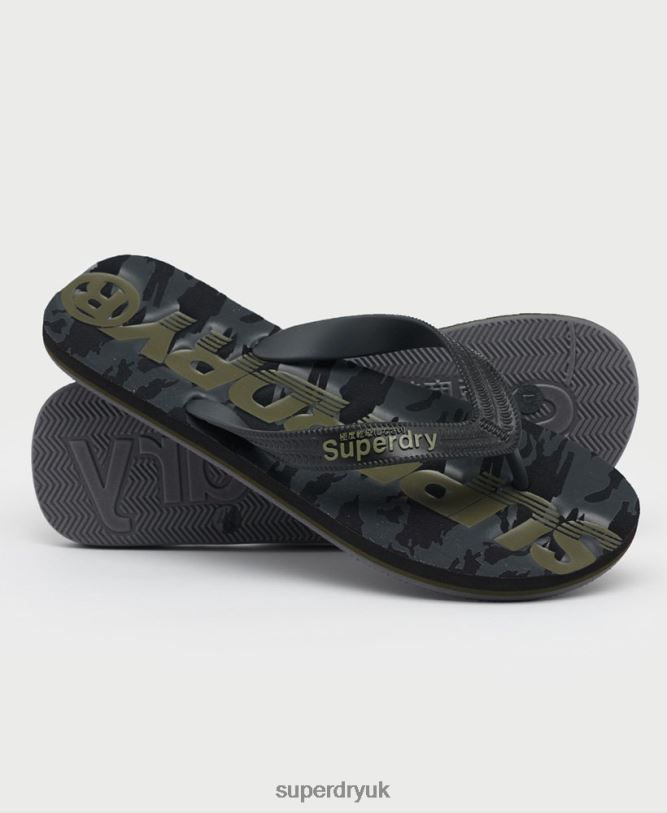 Essential Logo Flip Flops Men Black Shoes Superdry 66N8N1930