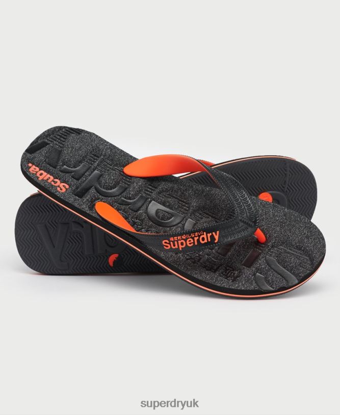 Essential Logo Flip Flops Men Dark Grey Shoes Superdry 66N8N1947