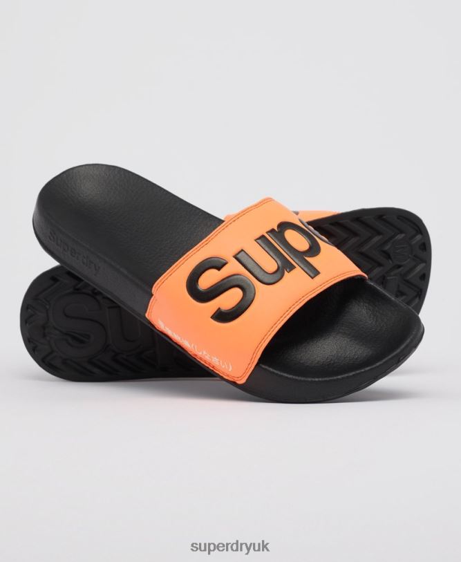 Classic Logo Sliders Men Orange Shoes Superdry 66N8N1934