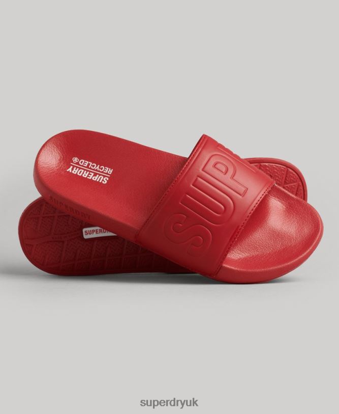 Code Core Pool Sliders Men Red Shoes Superdry 66N8N1912