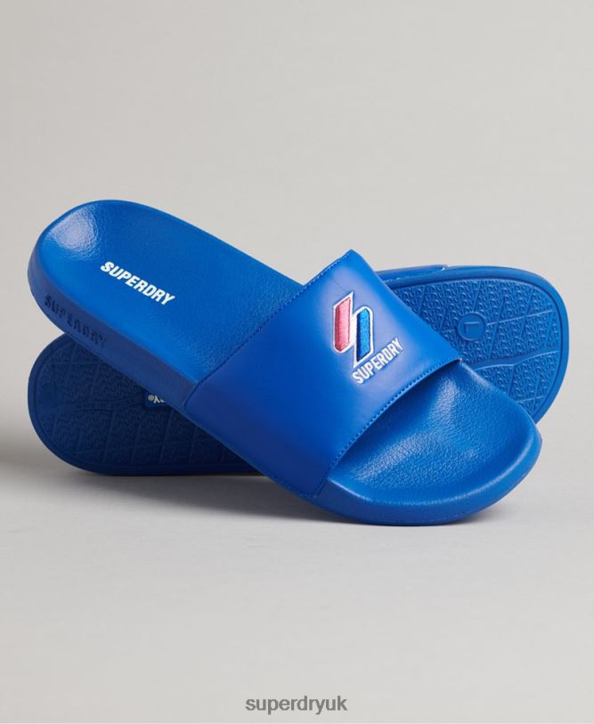 Code Essential Pool Sliders Men Blue Shoes Superdry 66N8N1919