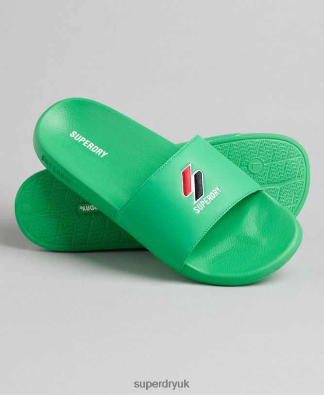 Code Essential Pool Sliders Men Green Shoes Superdry 66N8N1922