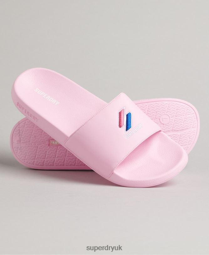 Code Essential Pool Sliders Men Pink Shoes Superdry 66N8N1942