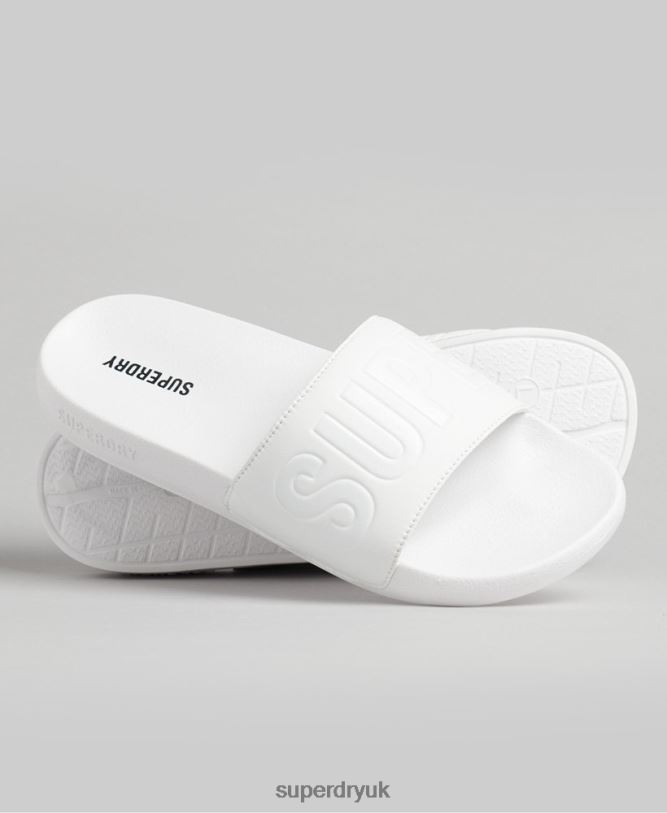 Core Pool Sliders Men White Shoes Superdry 66N8N1944
