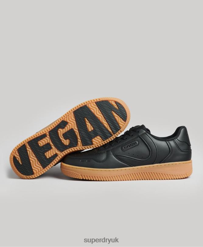 Chunky Vegan Basket Trainers Men Black Shoes Superdry 66N8N1943