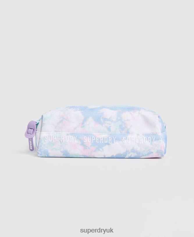 Repeat Series Pencil Case Women Light Blue Accessories Superdry 66N8N6708