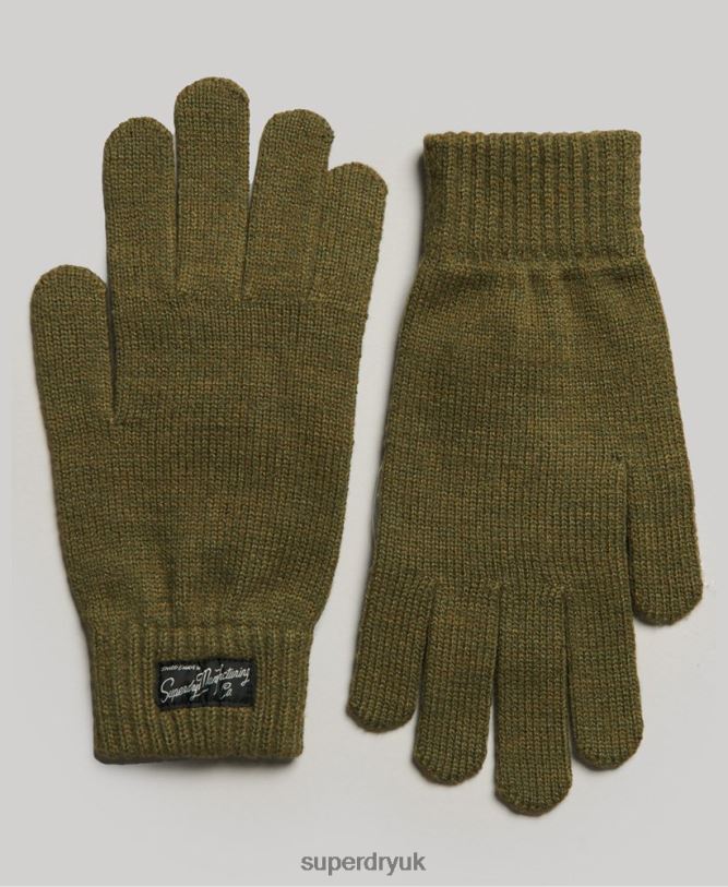 Essential Logo Gloves Women Khaki Accessories Superdry 66N8N1699