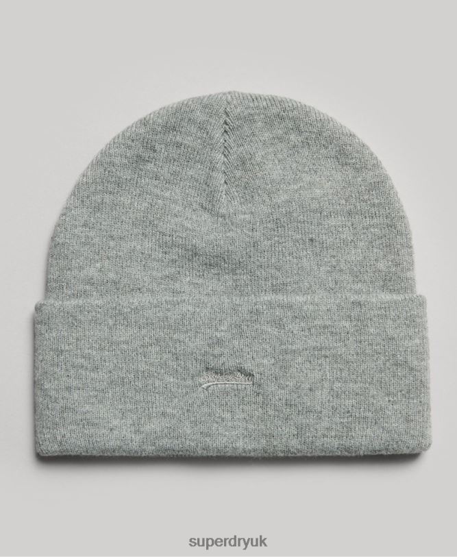 Essential Logo Beanie Women Silver Accessories Superdry 66N8N1688