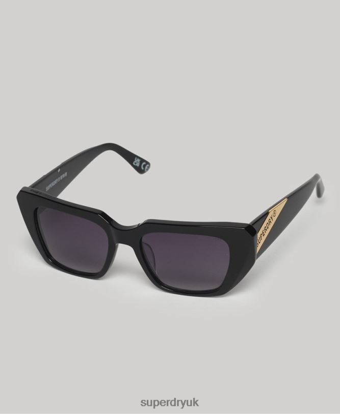 SDR 90s Angular Sunglasses Women Black Accessories Superdry 66N8N2120