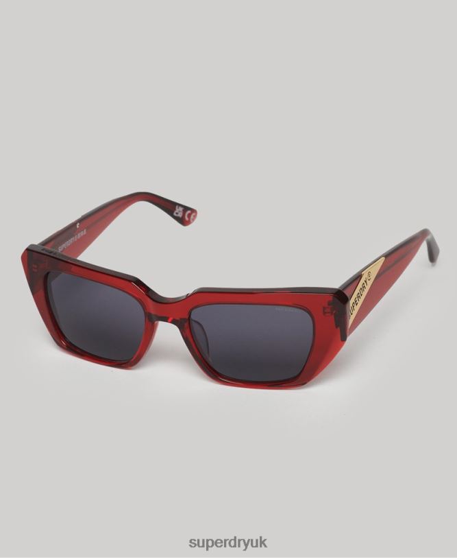 SDR 90s Angular Sunglasses Women Red Accessories Superdry 66N8N2086