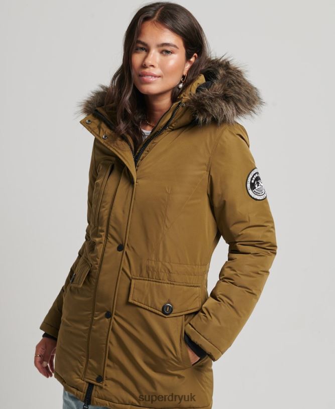 Ashley Everest Parka Coat Women Green Clothing Superdry 66N8N5516