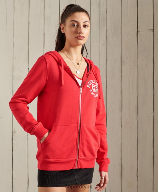 Superstate Zip hoodie Women Red Clothing Superdry 66N8N3506