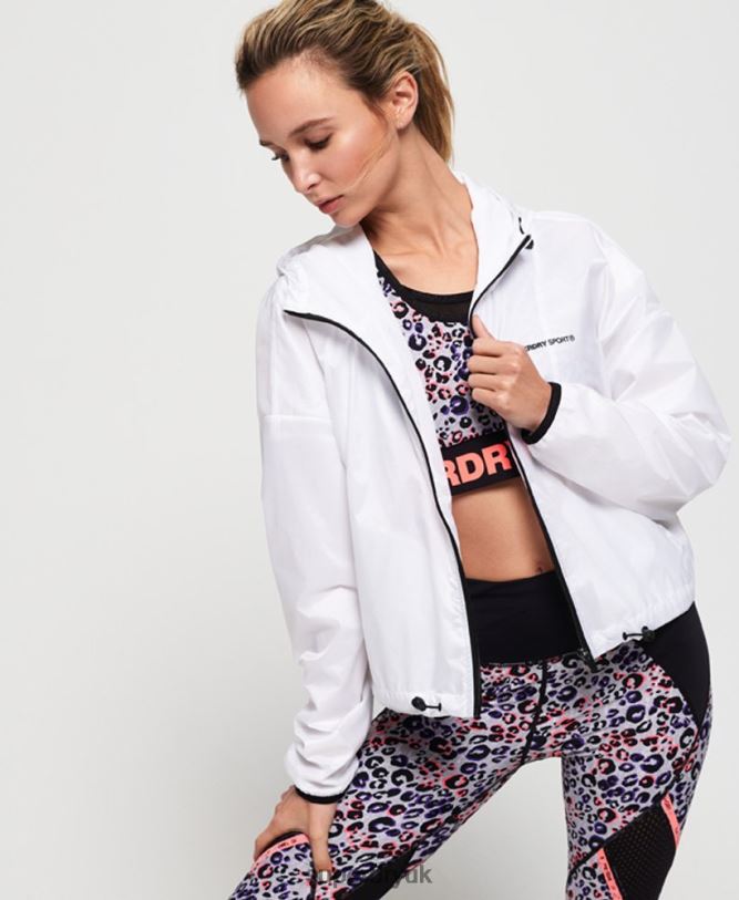 Active Batwing Jacket Women White Clothing Superdry 66N8N5721