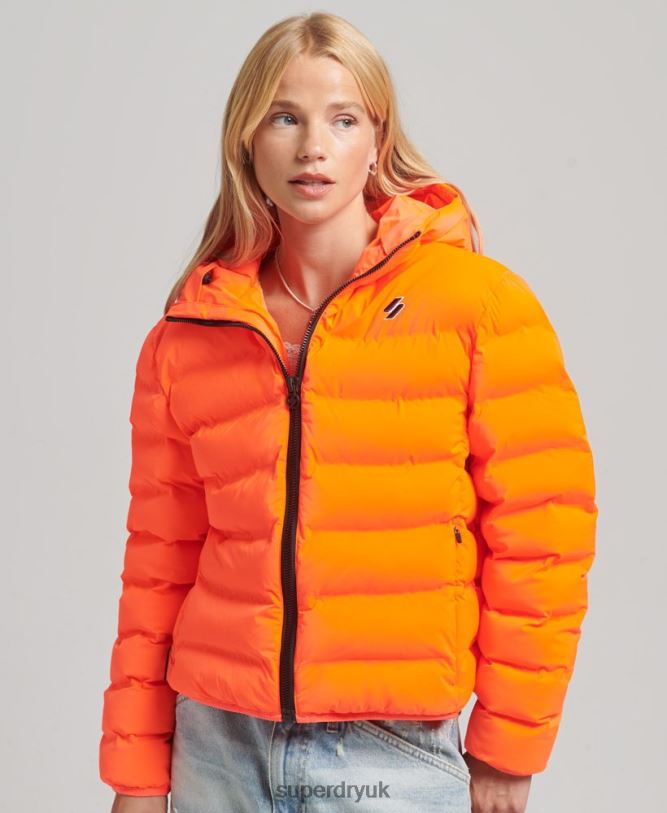 All Seasons Padded Jacket Women Coral Clothing Superdry 66N8N3635