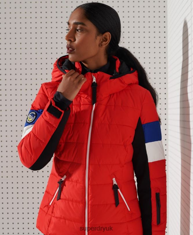 Alpine Revive Puffer Jacket Women Red Clothing Superdry 66N8N5677