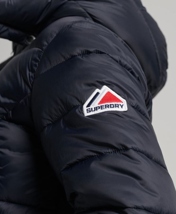 Fuji Cropped Hooded Jacket Women Navy Clothing Superdry 66N8N3803