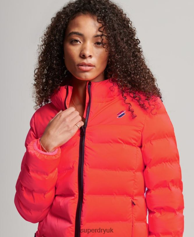 Heat Sealed Padded Jacket Women Coral Clothing Superdry 66N8N3711